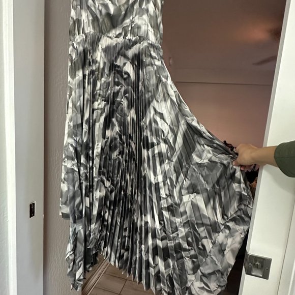 All Saints Black and Gray Midi Dress - Picture 8 of 9